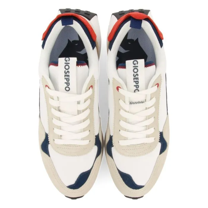 WHITE SNEAKERS WITH COLOR CONTRASTS FOR MEN ZENNOR