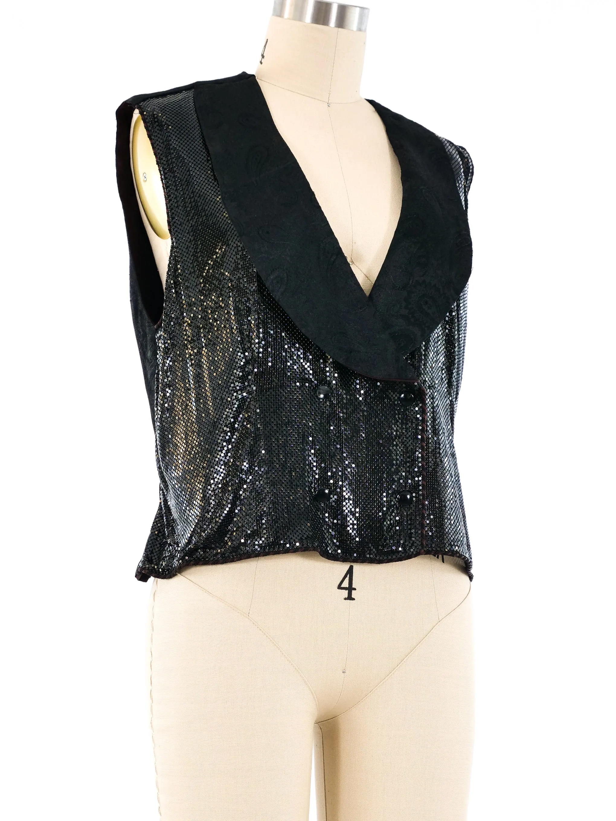Whiting and Davis Black Chainmail Vest