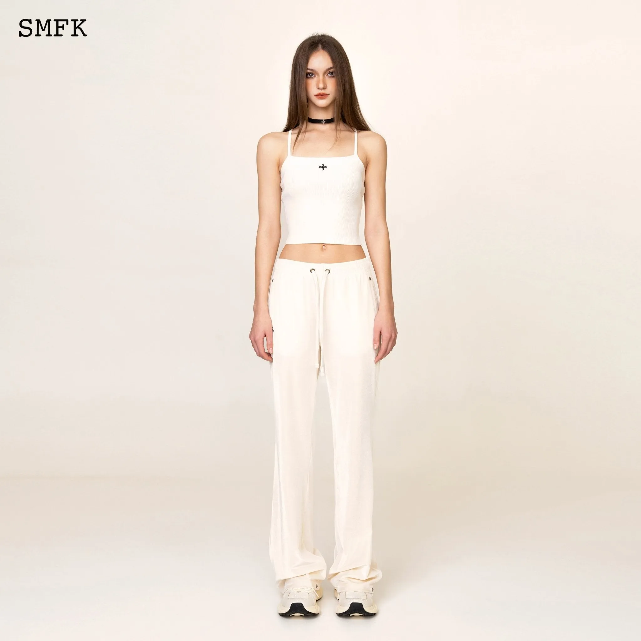 WildWorld Cross Riding Knitted Vest Top In White-