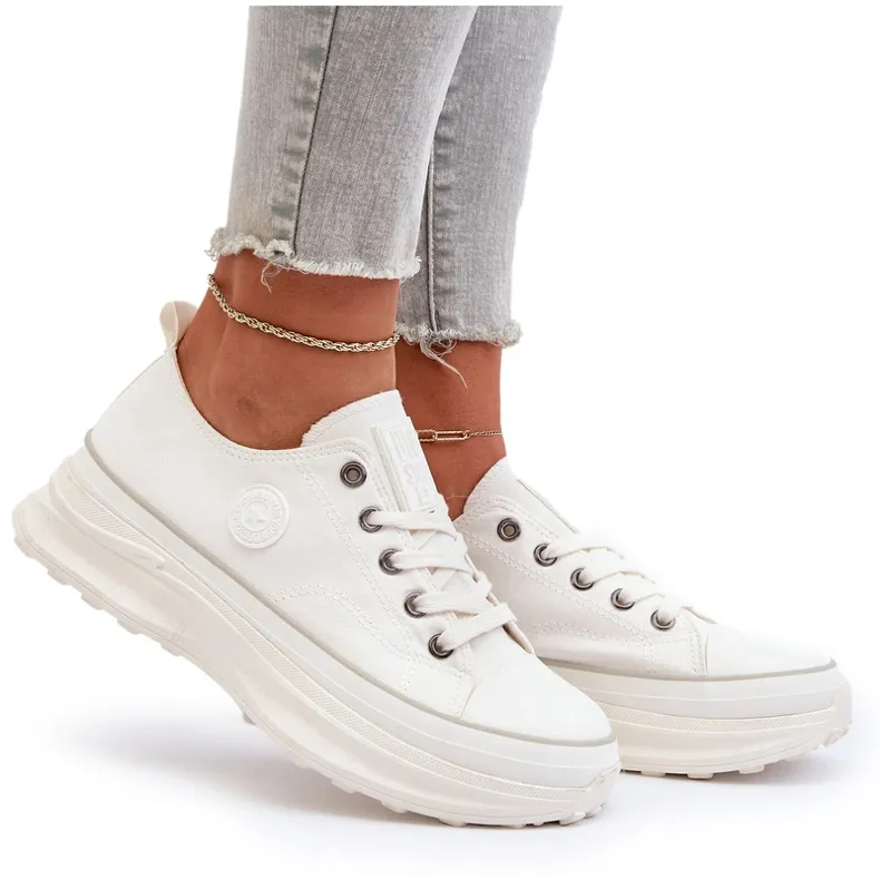 Women's Sneakers on a Massive Sole Big Star NN274126 White