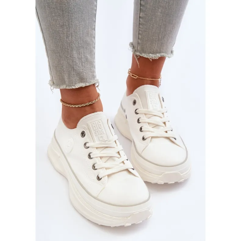 Women's Sneakers on a Massive Sole Big Star NN274126 White