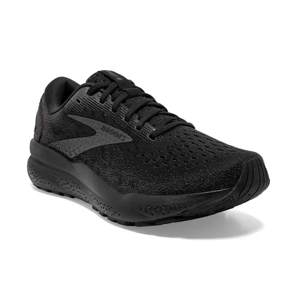 Women's Ghost 16 Running Shoe - Black/Black/Ebony - Wide (D)