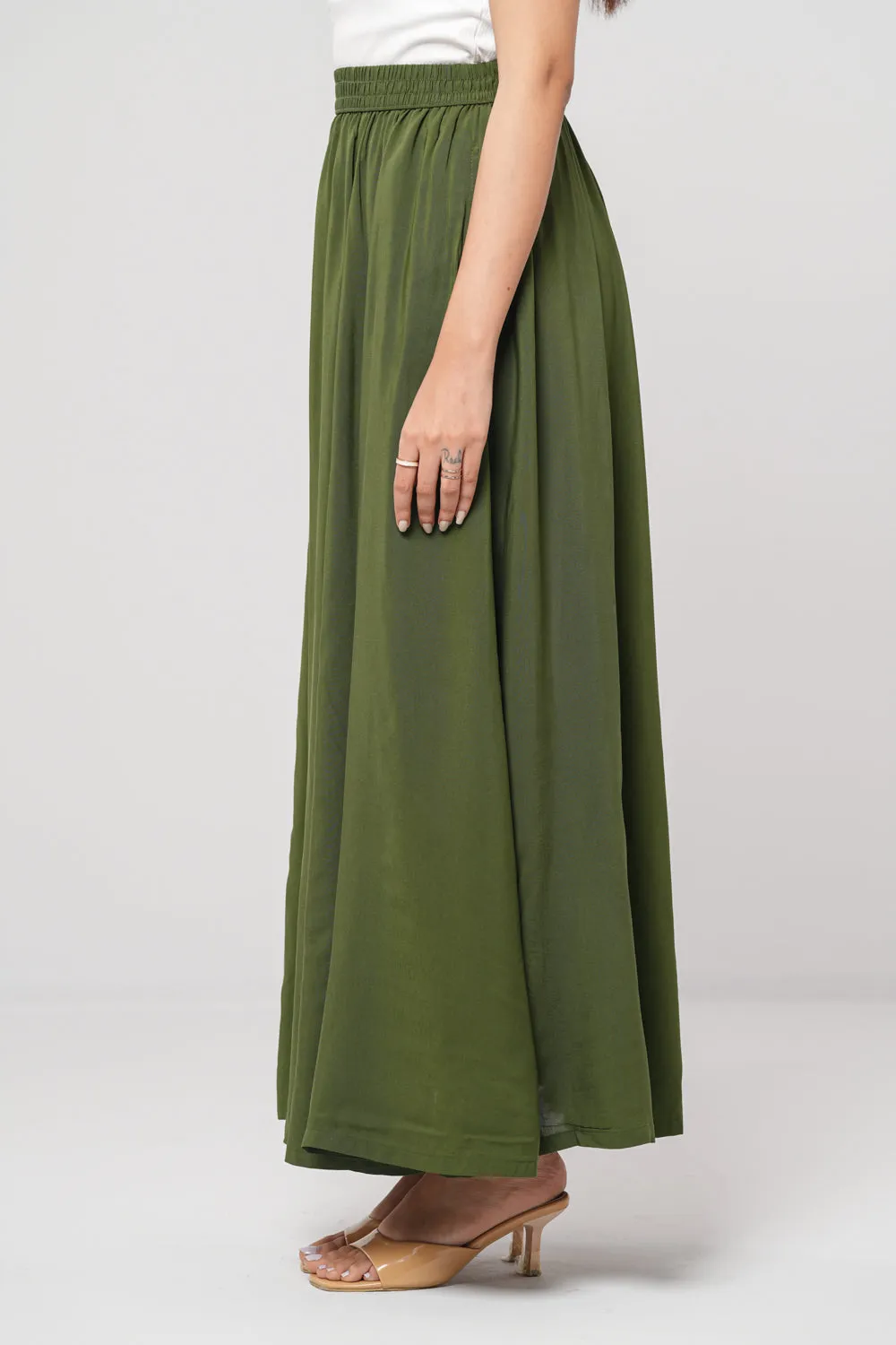 Women's Solid Viscose Skirt