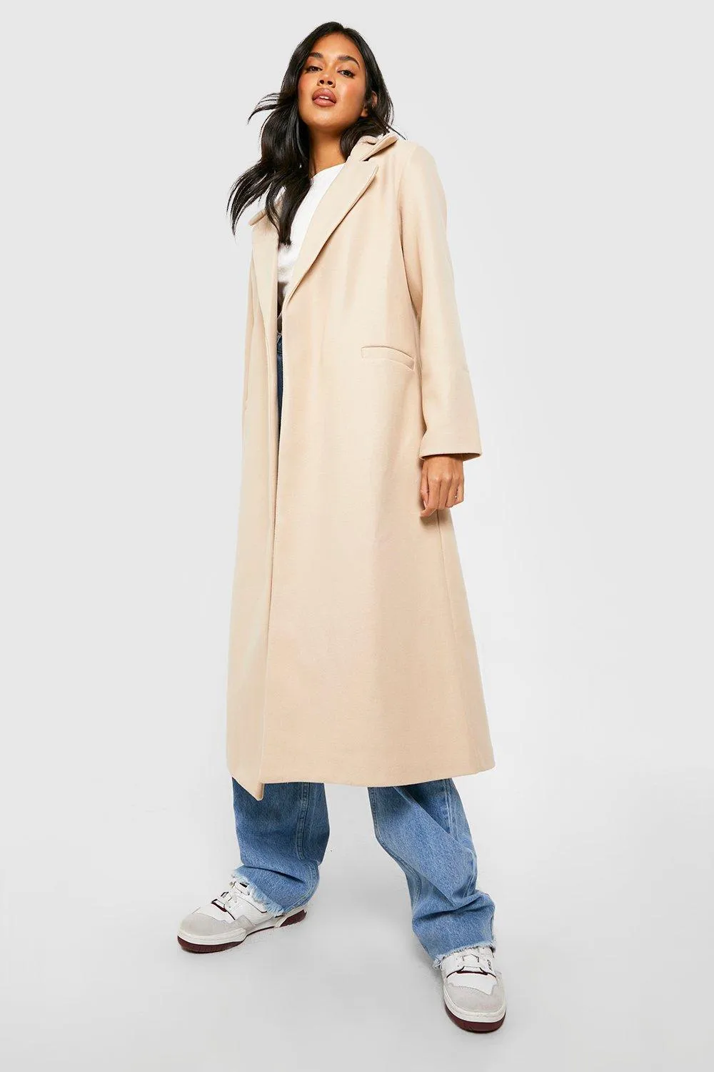 Wool Look Oversized Maxi Coat