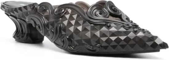 Y Project x Melissa 50mm embossed mules Black