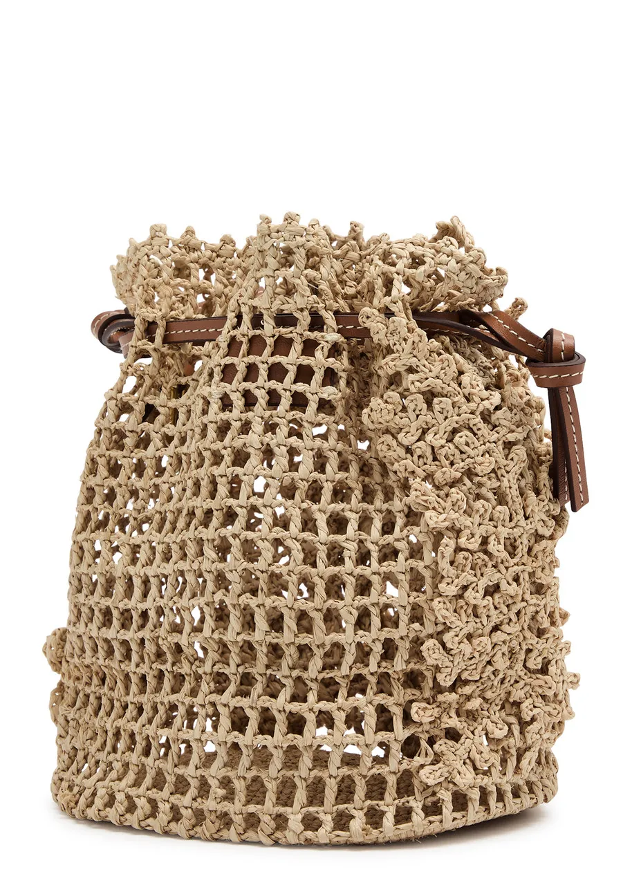 ZIMMERMANN Floral raffia bucket bag -                         -                     -                