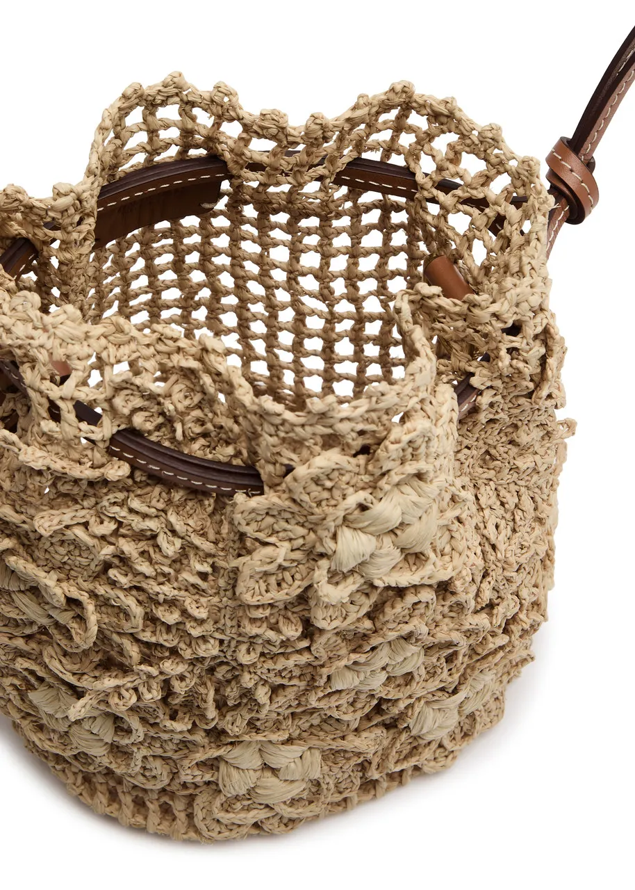 ZIMMERMANN Floral raffia bucket bag -                         -                     -                