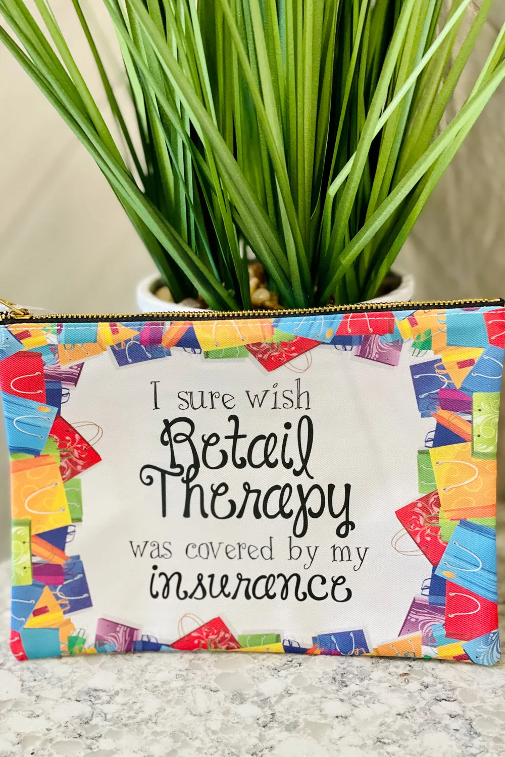 Zippered Bag - Retail Therapy Insurance