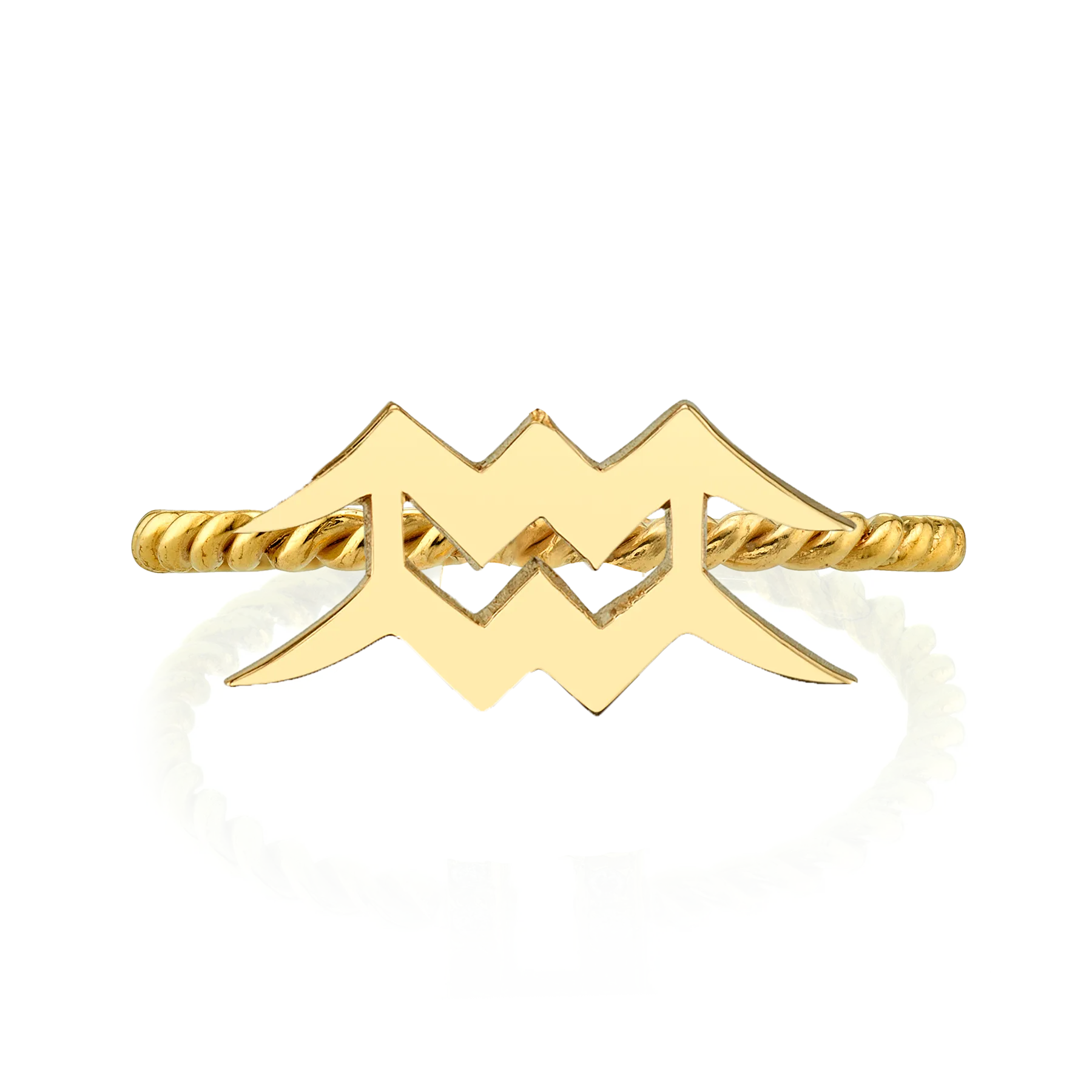 Zodiac Station Ring - 14k Yellow Gold