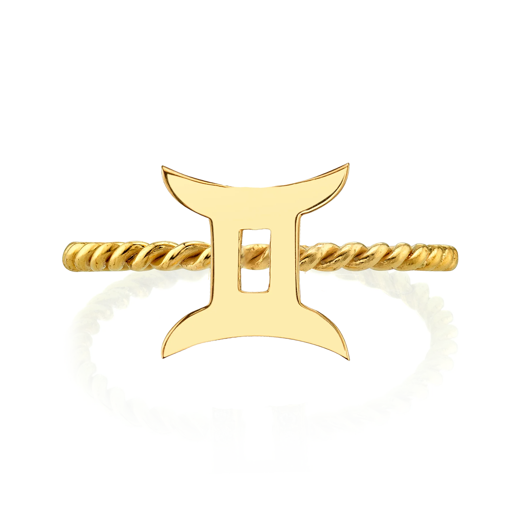 Zodiac Station Ring - 14k Yellow Gold